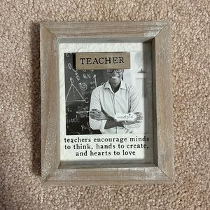 Barn wood frame by Mudpie, Magnet holds a small picture, teacher gift